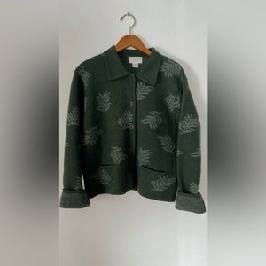 C Banks Fern Print Wool Sweater